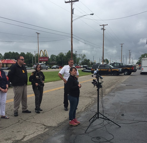 EMA Director Lisa Dallessandris addresses the media